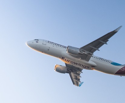 Airbus A320 von Eurowings: heikle Situation in Düsseldorf.