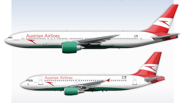 Und so stellt sich Alexander Richardson einen neuen Auftritt vor. Das Wort «Airlines» steht neu auf dem Rumpf, das Logo auf der Heckflosse wurde modernisiert, die Triebwerke wurden grün statt hellblau.