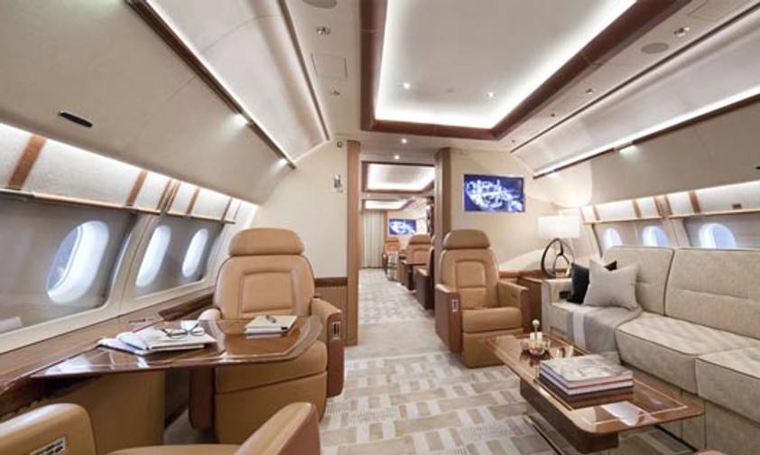 Interieur eines Airbus-Businessjets: Ganz schön viel Platz.