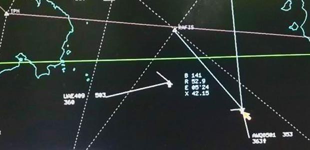 Das angebliche Radarbild: QZ8501 war für seine Höhe langsam unterwegs.