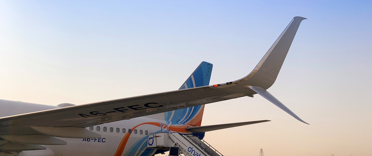 Split Scimitar Winglet an einer Boeing 737: Flydubai rüstet nach.
