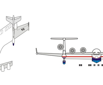 Skizze der Beriev Be-2500. Am Amphibienflugzeug wird seit Jahrzehnten gearbeitet.