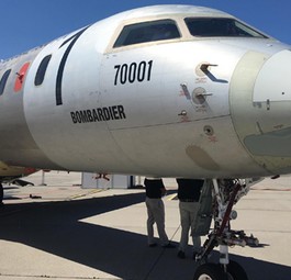 Bei der Ebace 2018 präsentiert Bombardier ein Flugzeug, das weiter fliegen können soll als jeder andere Businessjet. Bisher hieß es Global 7000, doch ...