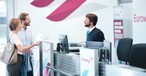 Schalter von Eurowings: «Haben Sie vorreserviert?»