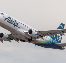 Embraer E175, die Skywest Airlines für Alaska Airlines betreibt: Solch ein Jet war im Einsatz.