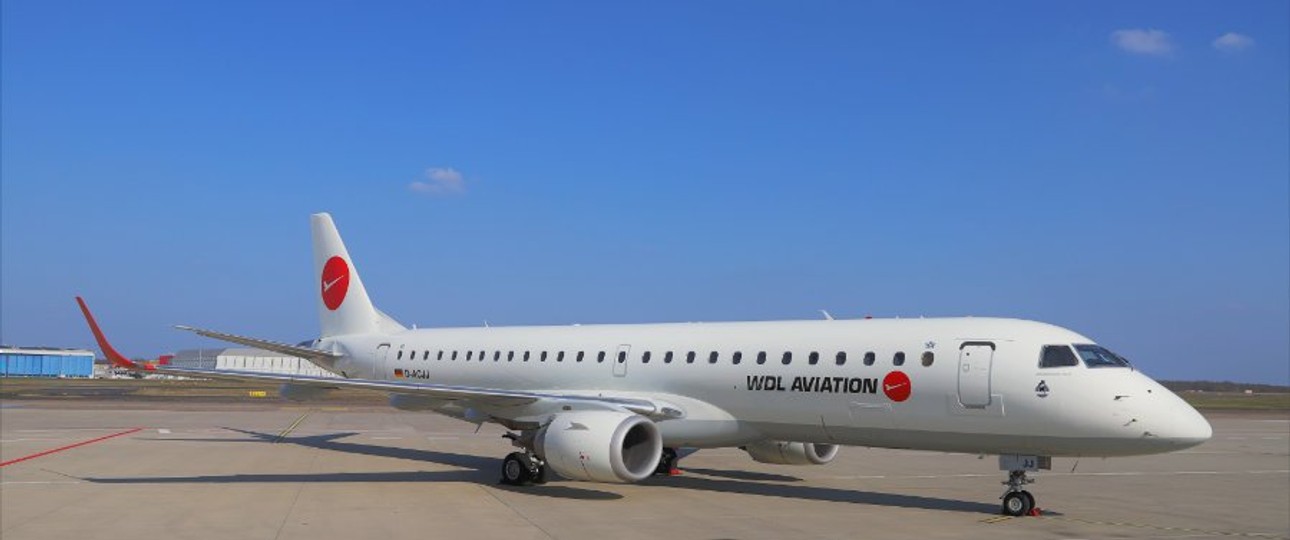 Embraer E190 von WDL Aviation: Die Mutter Zeitfracht hat in der Luftfahrt viel vor.