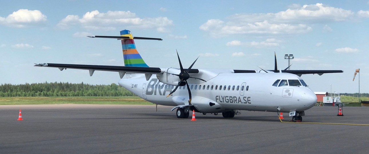 ATR 72 von BRA in Växjö: Soll wieder Linienflüge absolvieren.