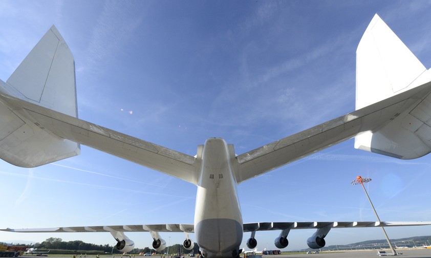 Ein Blick auf das gigantische Leitwerk.