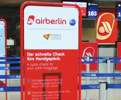 Schalter von Air Berlin: Bald für immer geschlossen.