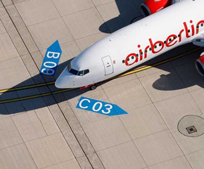 Was bedeuten die Linien und Symbole am Boden?