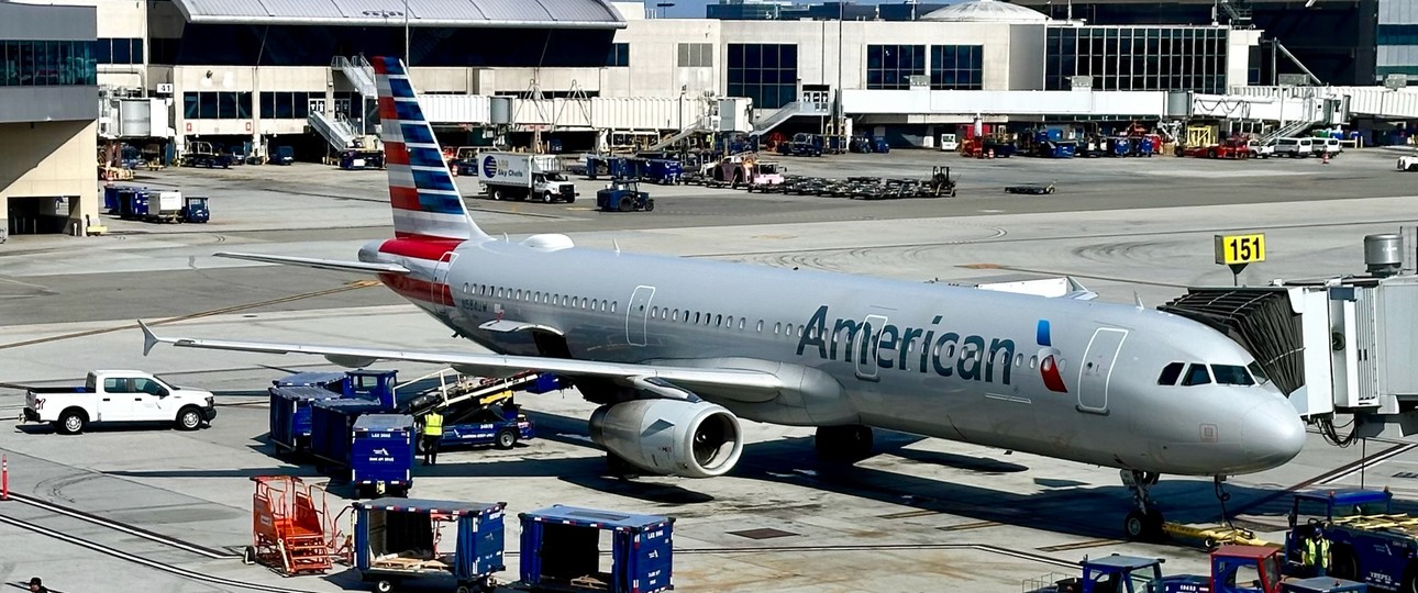 Airbus A321 von American Airlines am Flughafen Los Angeles: Kleinere Fluglinien werfen den vier großen fehlenden Wettbewerb durch deren Bonusprogramme vor.