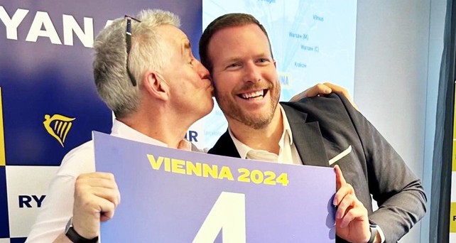 Ryanair-Group-Chef Michael O'Leary und Lauda-Chef Andreas Gruber: «......»