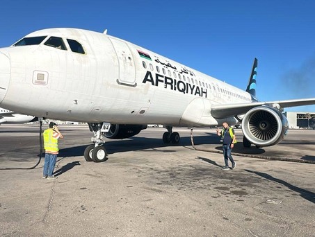 Airbus A320 von Afriqiyah Airways: Von ehemals acht Maschinen ist noch ein Airbus einsatzbereit.