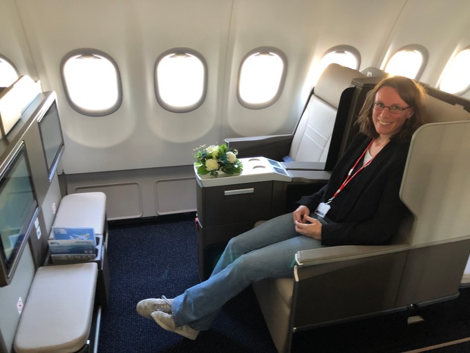 ... in der Business Class und bieten Sitze, die sich in flache Betten verwandeln lassen.