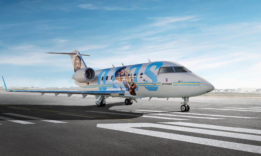Die Bombardier Challenger 600 in den Farben von Argentinien.