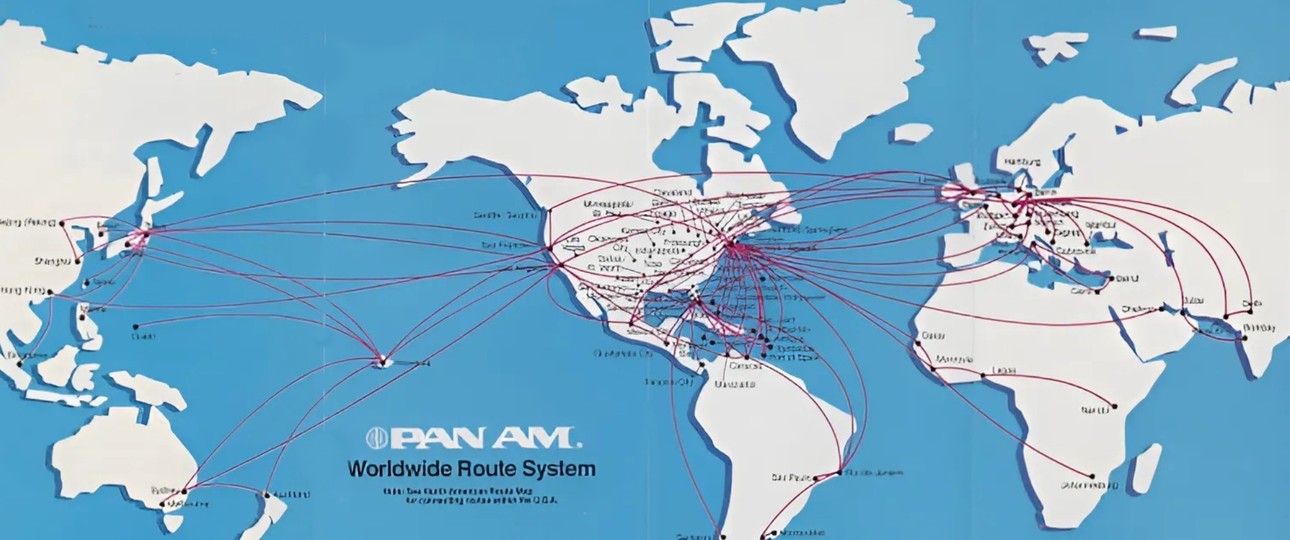 Jahr 1981: So stellte Pan Am damals ihr Streckennetz dar.