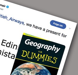 Tweet von Ryanair: Das klappte nicht wie geplant.