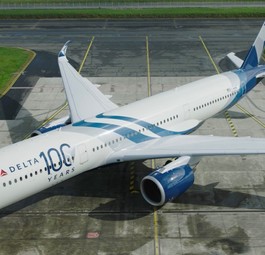 Neuer Airbus A350-900 für Delta Air Lines, zu sehen ...