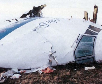 Das zertrümmerte Cockpit der Boeing 747 in Lockerbie: 259 Insassen starben und elf Menschen am Boden.