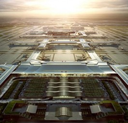 Computermodell des ausgebauten Flughafens: Große Pläne für Xi'an.