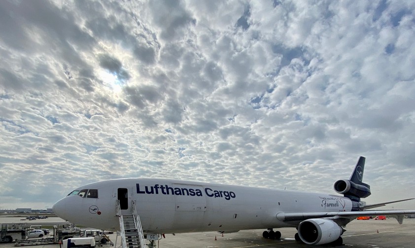 Empfang nach dem letzten Flug.