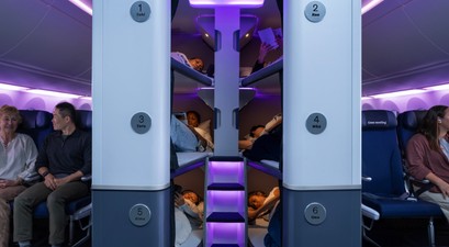 Sky Nest von Air New Zealand: Etagenbetten für alle. 