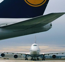 Lufthansa Boeing 747: Acquisitions are forbidden.