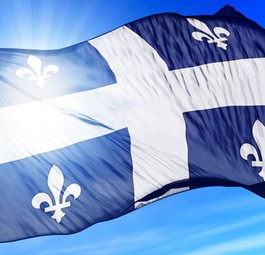 Flagge von Québec: Die Provinz ist nun an der C-Series beteiligt.