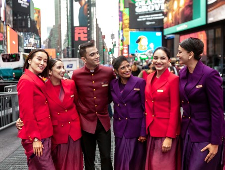 Cabincrew von Air India in New York: Wer zu dick ist, fliegt raus.