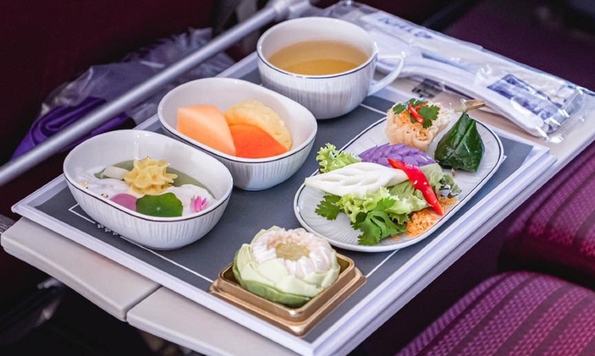 Essen an Bord von Thai Airways: Auf Inlandsrouten gestrichen.