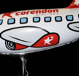 Ballon eines Flugzeuges von Corendon: Die Luft ist draußen.
