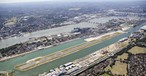 Der Flughafen London City von oben: Kürzel sind jedem Airport zugeordnet.