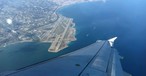 Airbus A320 im Anflug auf Nizza: Beim Zwischenfall herrschte nicht so schönes Wetter.