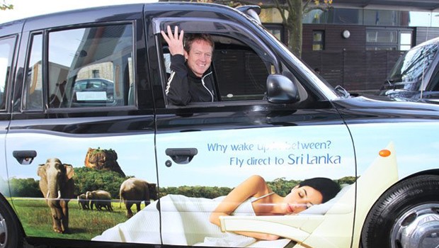 Rang 5 der Absteiger: Sri Lankan Airlines. Minus 18 Ränge, neu Platz 70 (neues Sri-Lankan-Werbetaxi in London).