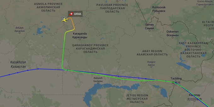 Auf dem Heimflug von Tokio musste Swiss-Flug 161 in Kasachstan zwischenlanden.