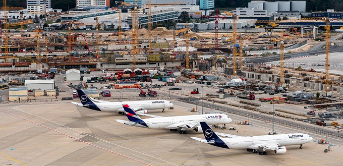 Verstärkung wird gebaut: Im Süden des Flughafens entsteht Terminal 3.