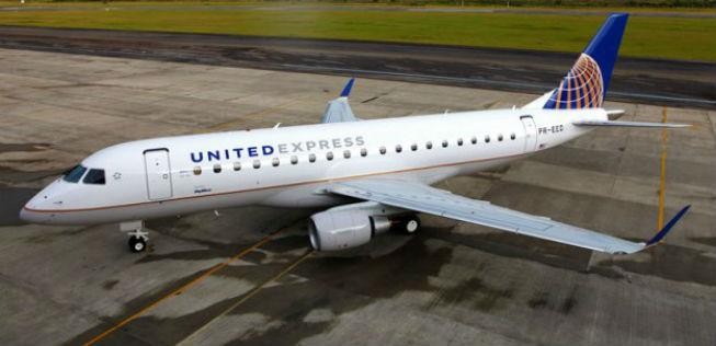 Embraer E 175 von United Express: Skywest fliegt für die große Airline.
