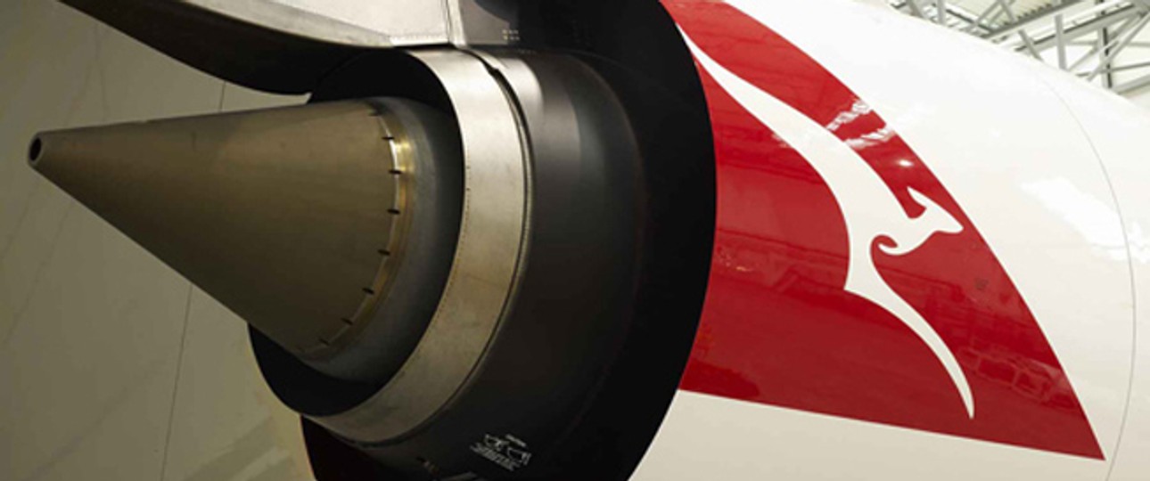 Triebwerk eines Qantas-A380: Die Airline will mit American gemeinsame Sache machen.