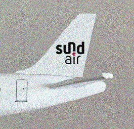 Logo von Sundair: Im Juli will die neue Airline starten.