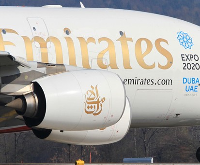 Airbus A380 von Emirates, fast ohne Fenster: Könnte so aussehen wie in dieser Bildmontage.