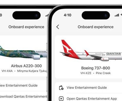 qantas app flugzeuge