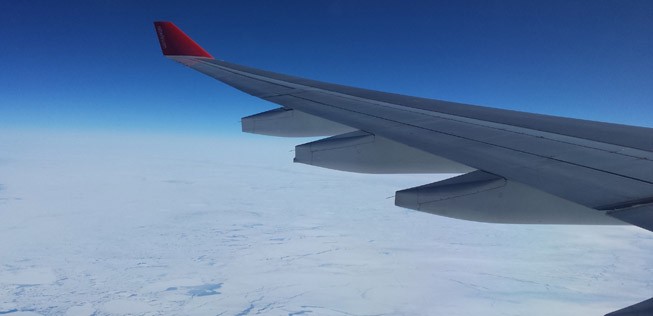 Flug von Berlin Tegel nach New York JFK kurz vor Neufundlan.