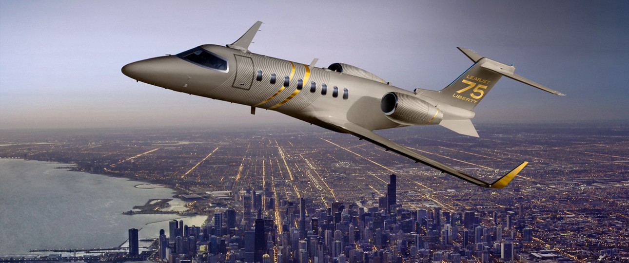 Visualisierung des Learjet 75 Liberty: Fliegt nun etwas weiter.