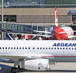 Airbus A320 von Aegean mit dem Kennzeichen SX-DNE: Flog die spezielle Route.