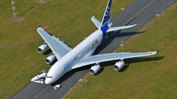 A380 auf einer Rollbahn: Beunruhigend, aber nicht gefährlich.