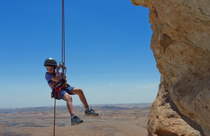 Auch Klettern kann man im Negev.