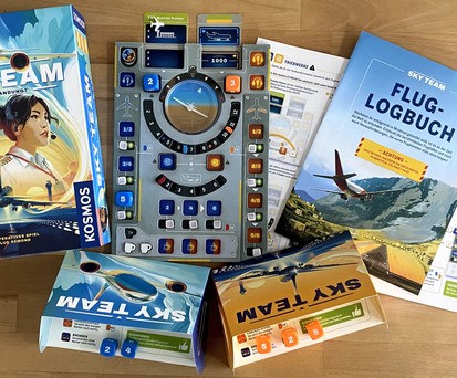 Das Spiel Sky Team von Luc Rémond, erschienen beim Verlag Kosmos: Ziel ist es, ...