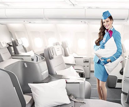 So sieht es in den Eurowings-Jets mit Business Class künftig ganz vorne aus.