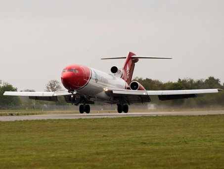 Boeing 727 landet am 28. April am Flughafen Doncaster Sheffield: Es war die erste Landung eines großen Flugzeugs seit 2022.