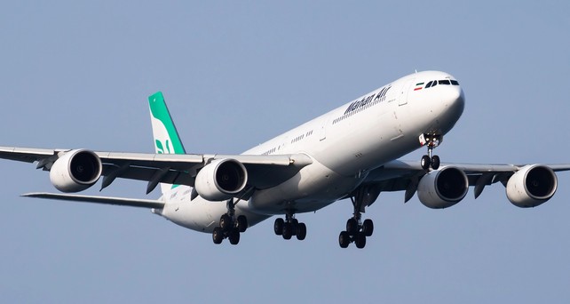 Airbus A3340-600 von Mahan Air: Der Iran umgeht aktuell Sanktionen über Malawi.